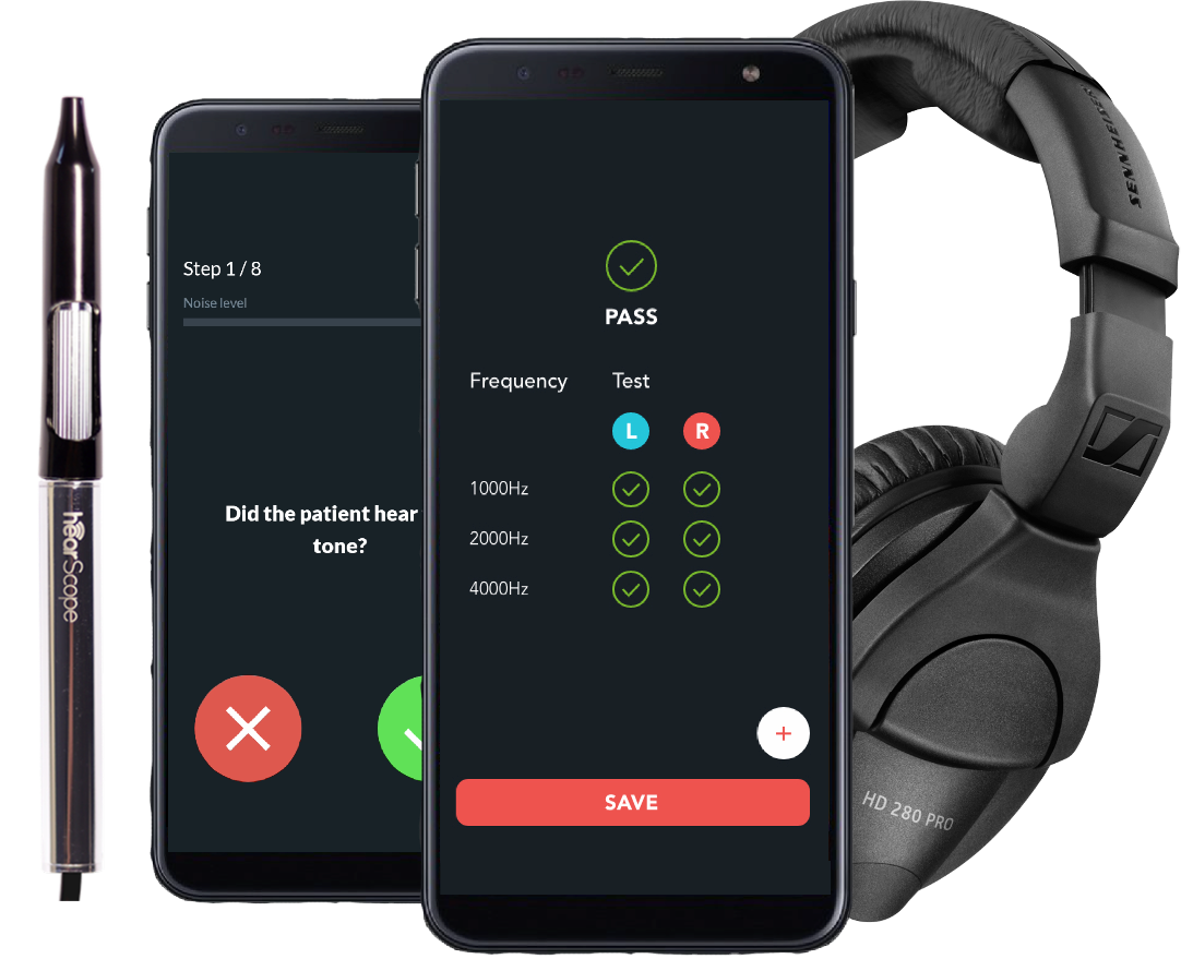 Use hearScope with hearScreen as a clinical, school and commnity solution
