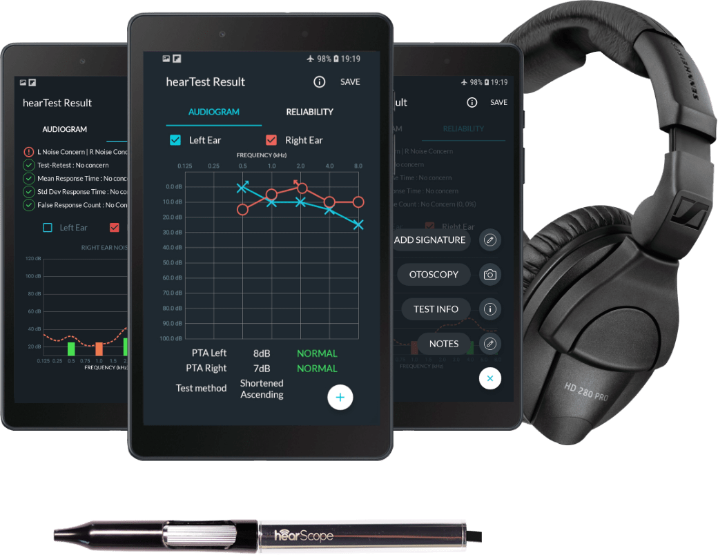 Use hearScope  hearTest as part of the clinical and occupational health solution