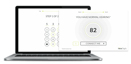 hearDigits, a clinically valid hearing screening widget for your website