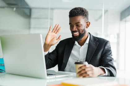 Male watching hearX's webinars featuring informative & insightful topics.