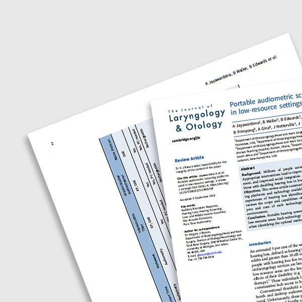 Portable audiometric screening platforms used in low-resource settings: a review